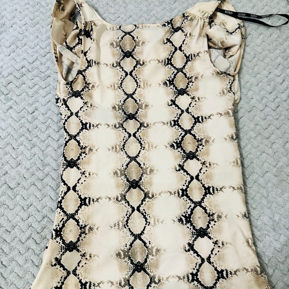 Snakeskin Print Sleeveless Top